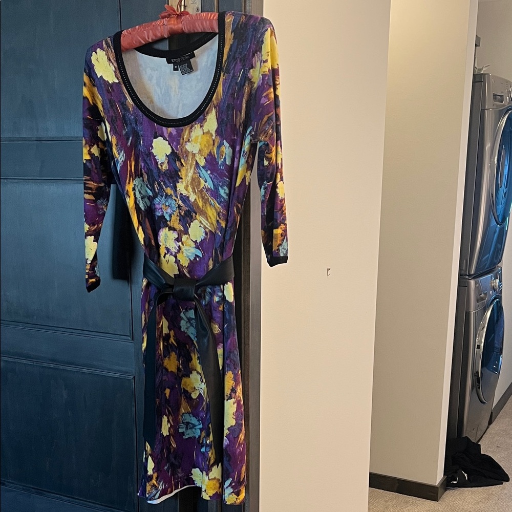 Etcetera Abstract floral Long Sleeve Dress